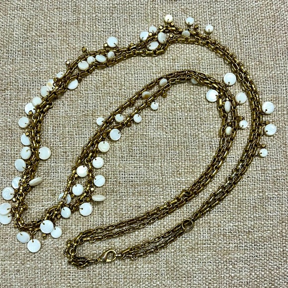Double strand 36” beaded disc necklace - Picture 1 of 5